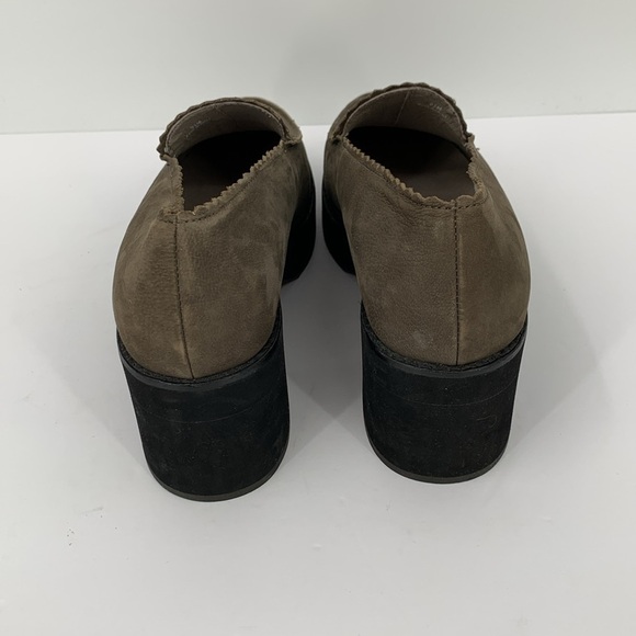 Eileen Fisher Harria loafers chunky platform gray black heel slip-on new 9.5 - Picture 5 of 6